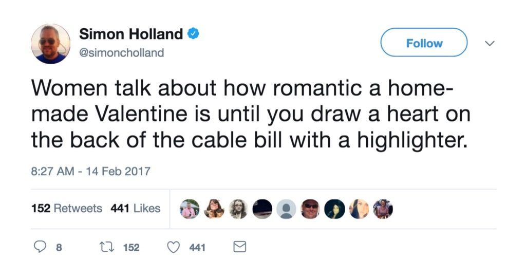 Les tweets de mariage de célébrités les plus drôles de Simon Holland