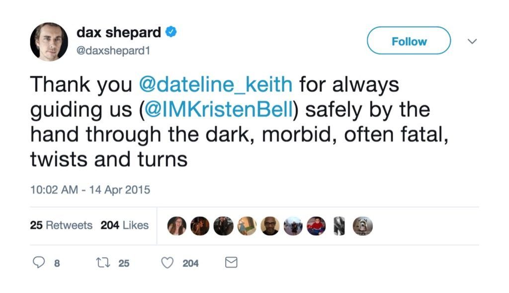 Dax Shepard pinakanakakatawang mga tweet ng kasal ng tanyag na tao