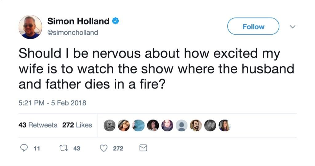 Simono Hollando juokingiausi įžymybių vedybų tweetai