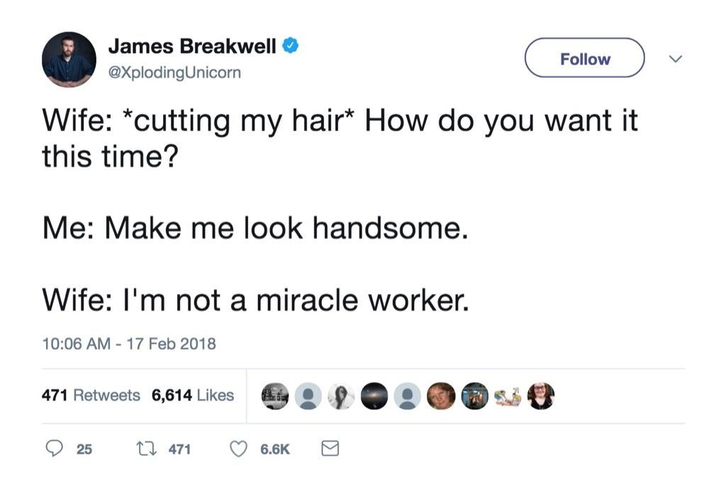 Los tweets de matrimonio de celebridades más divertidos de James Breakwell