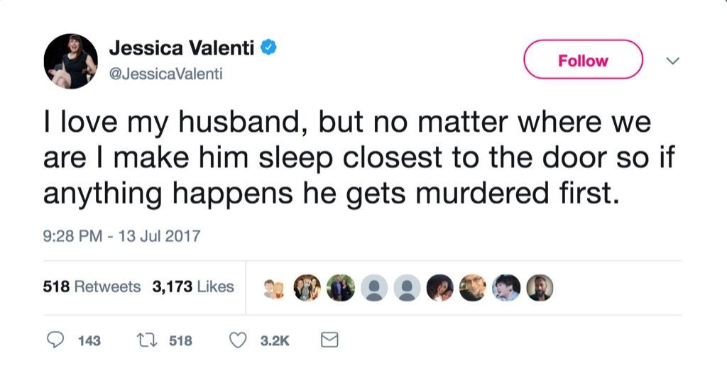 Τζέσικα Βαλέντι πιο αστεία tweet γάμου διασημοτήτων