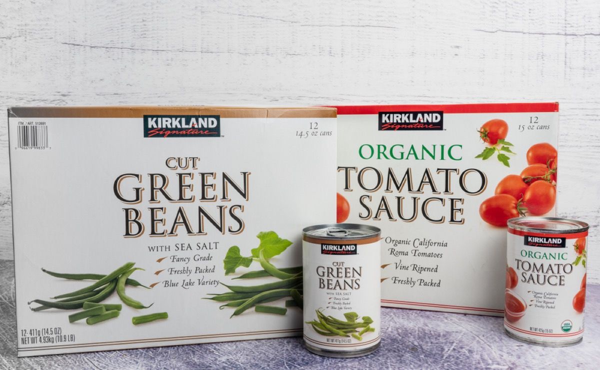 kirkland हरी बीन्स और टमाटर सॉस की कर सकते हैं