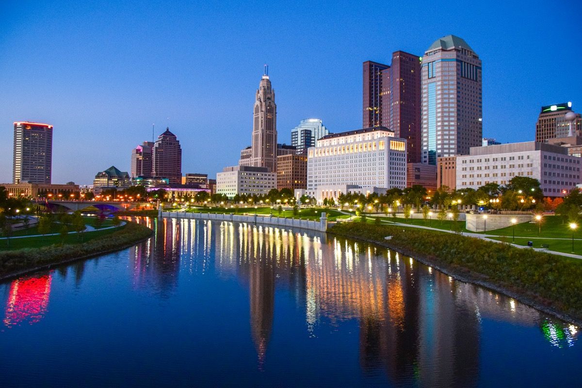zdjęcie miasta miasta Columbus, Ohio w nocy