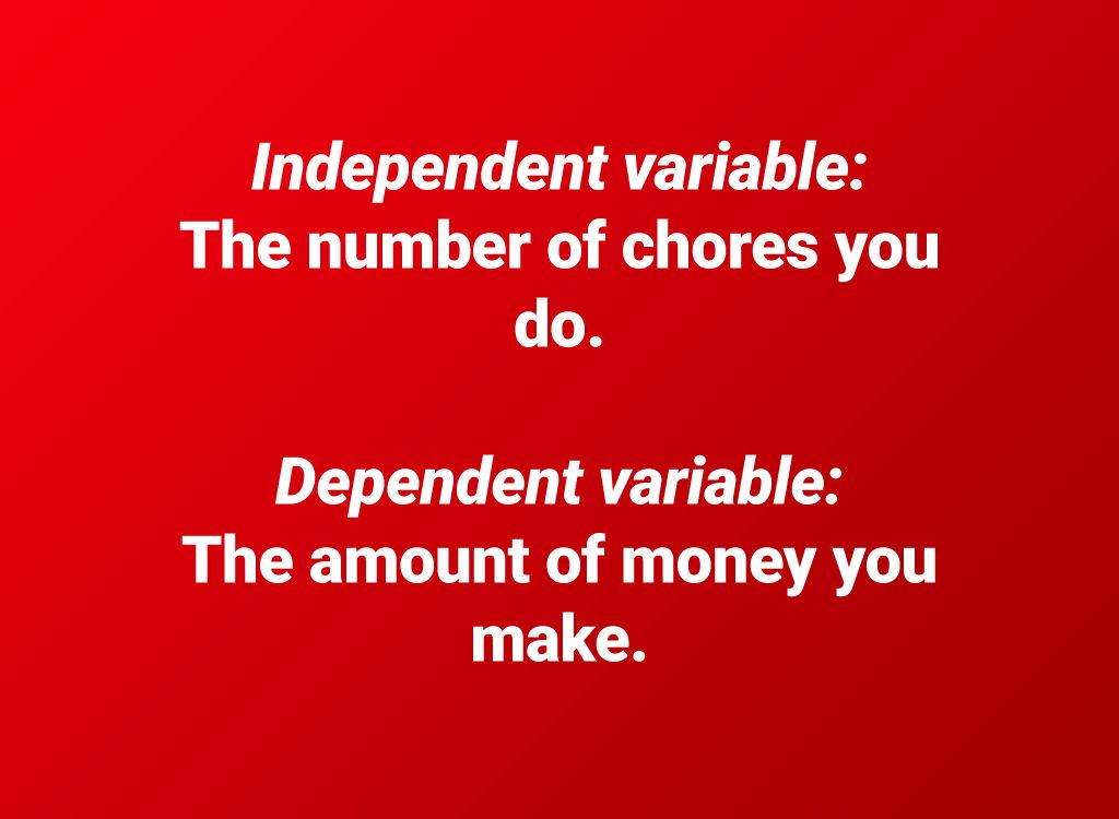 variables independientes y dependientes