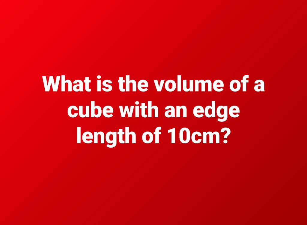 volumen del borde del cubo preguntas de matemáticas de sexto grado