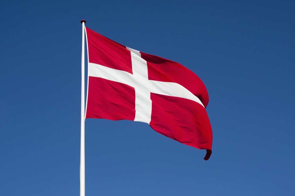 Bandera danesa de Dinamarca