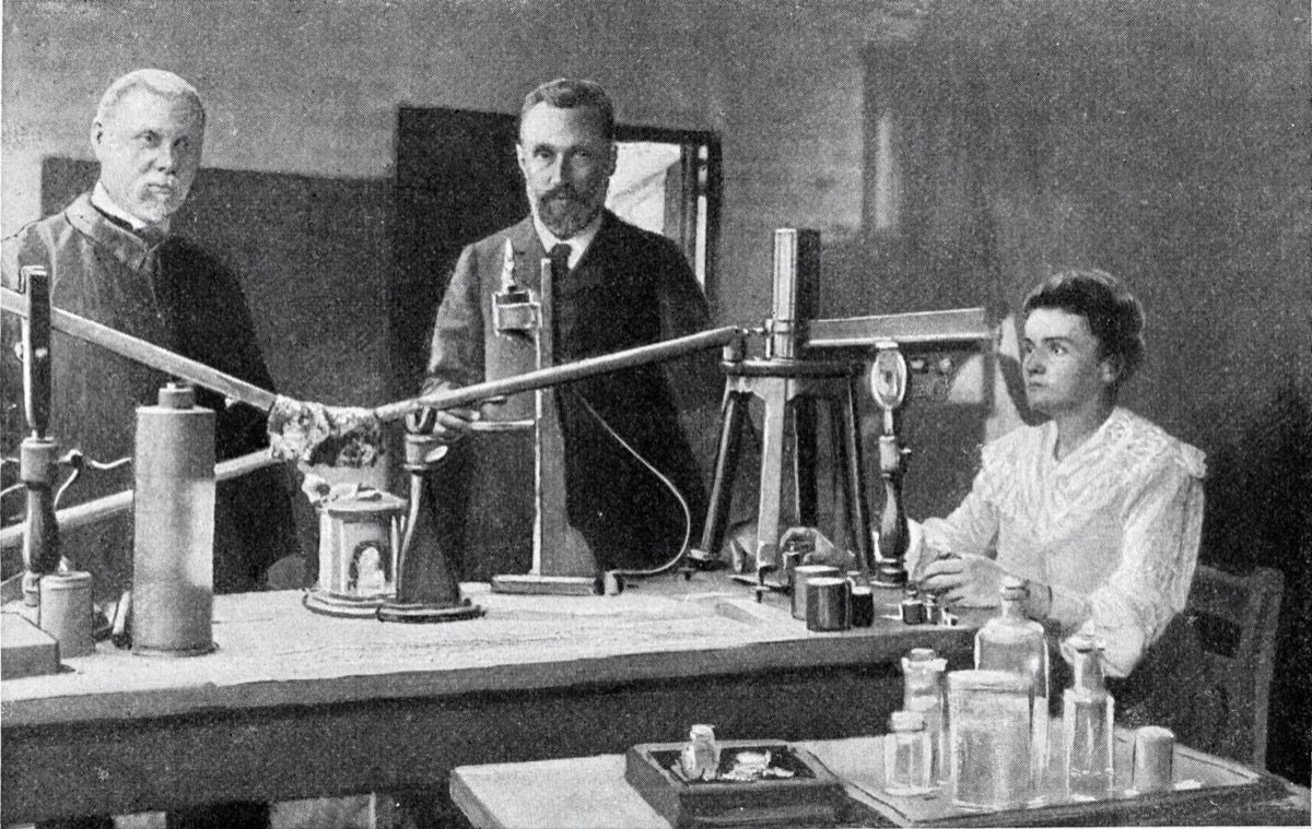 Ilustración vintage de Marie Curie