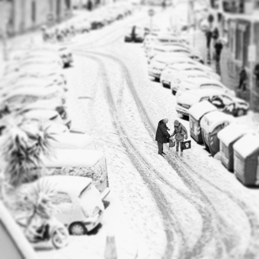 snø i Roma