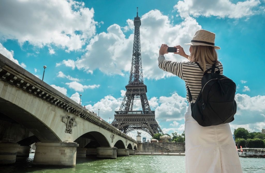 Paris turist eiffeltorn