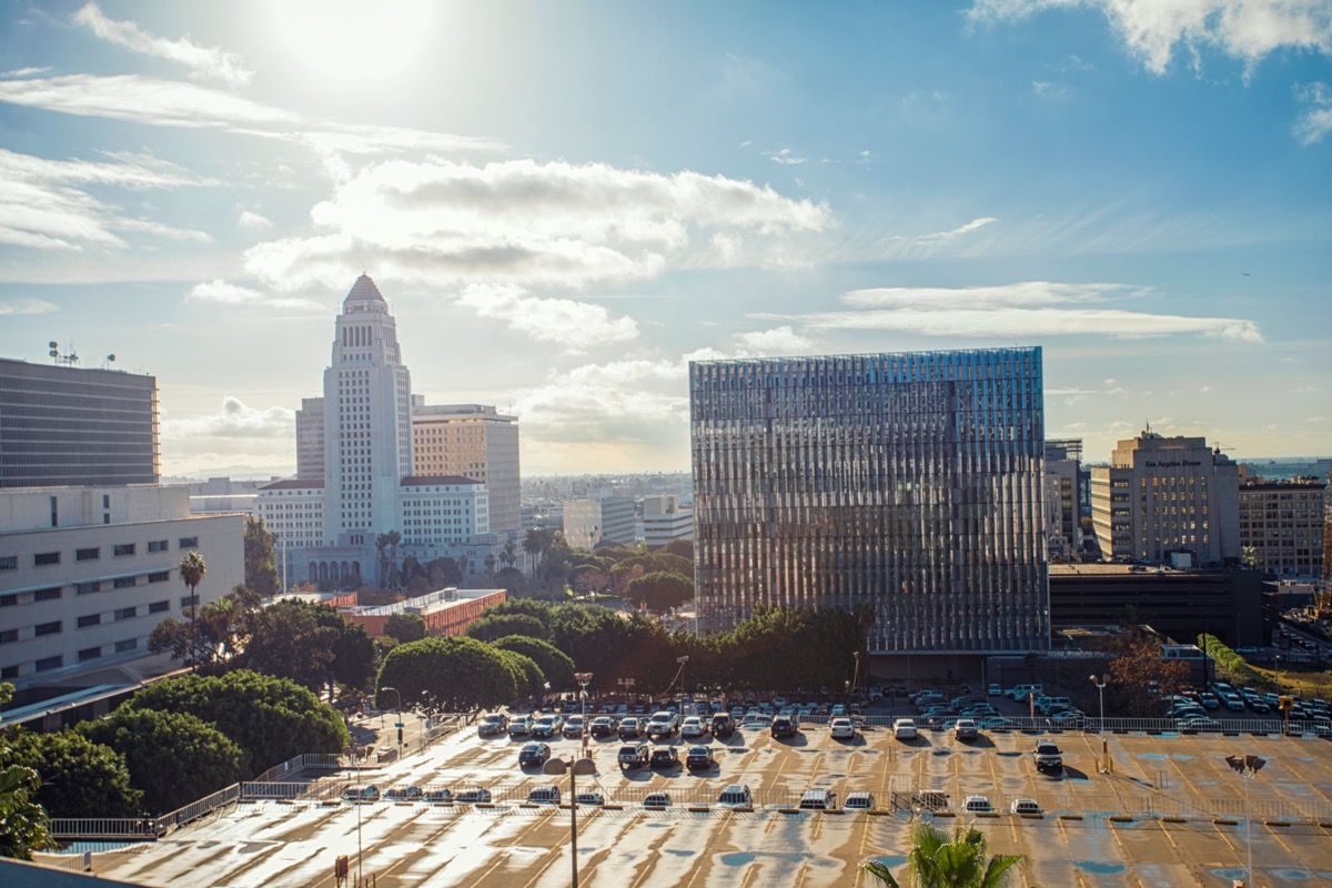 Stadtbildfoto von Los Angeles, Kalifornien am Morgen