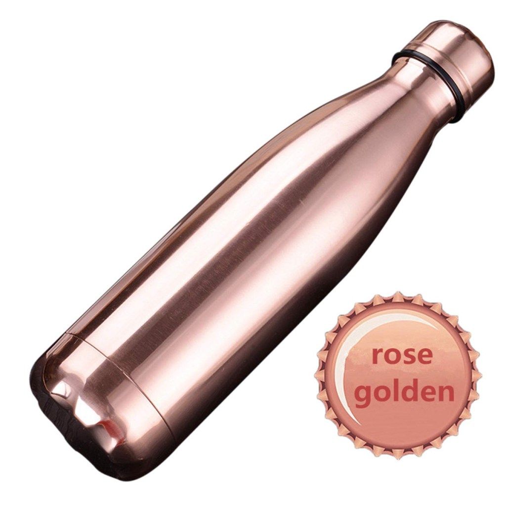rose gull vannflaske, søte vannflasker
