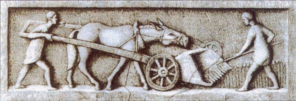 et gallisk-romersk innhøstingsbilde, eldgamle romafakta