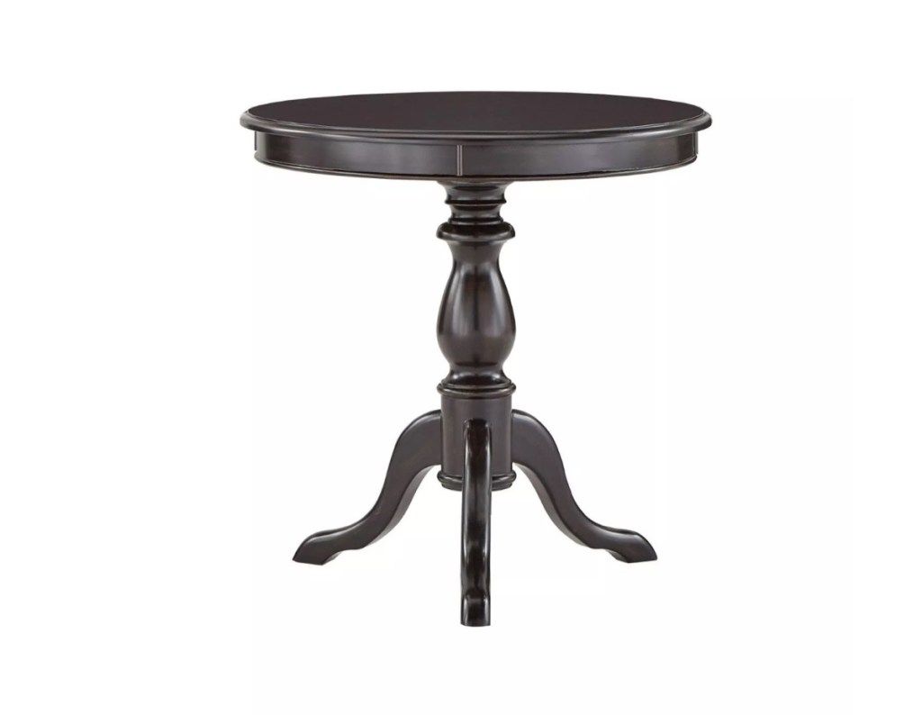 黒の台座テーブル、昔ながらの家庭用品