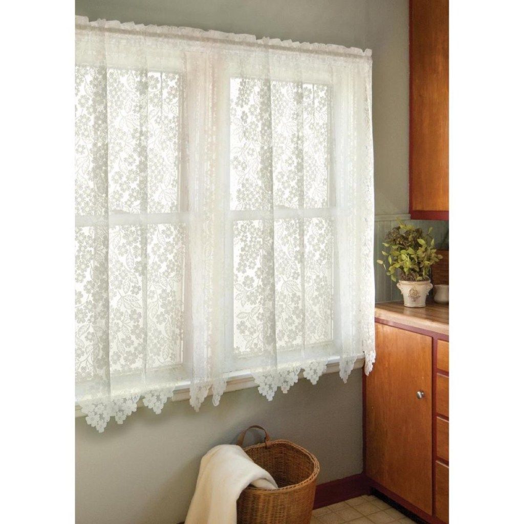 cortinas de encaje blanco, artículos para el hogar anticuados