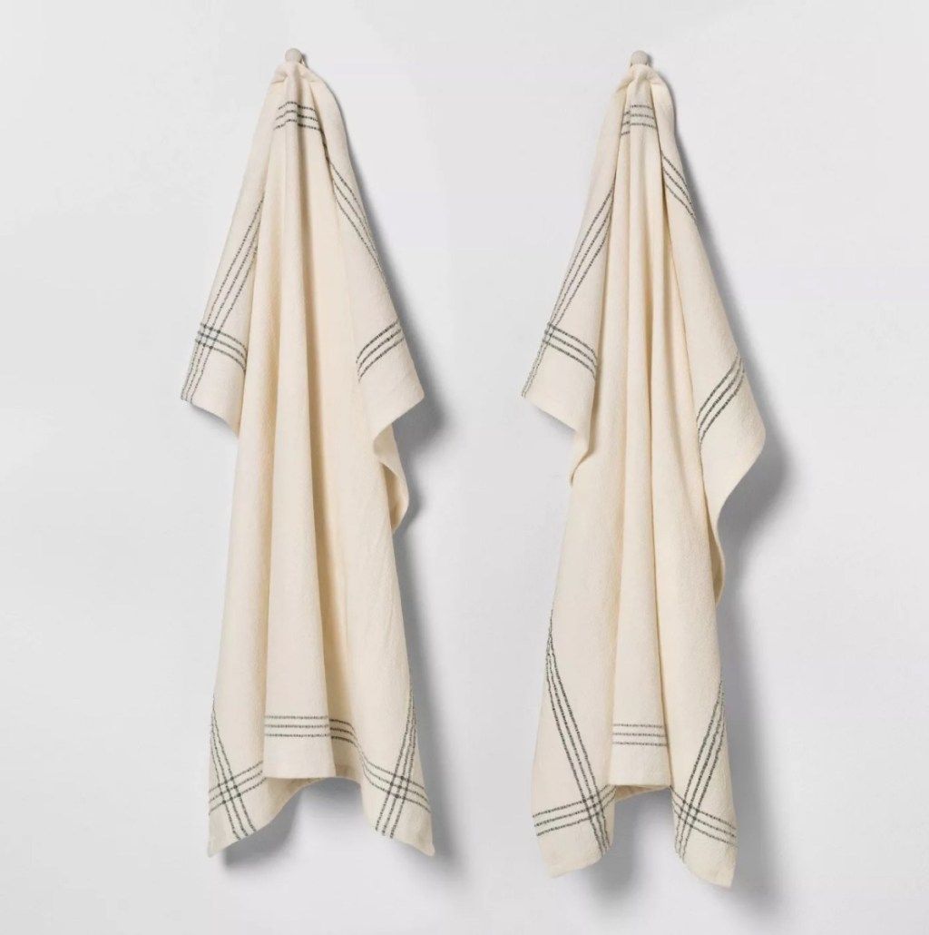 mel sæk håndklæder, gammeldags hjemmeartikler