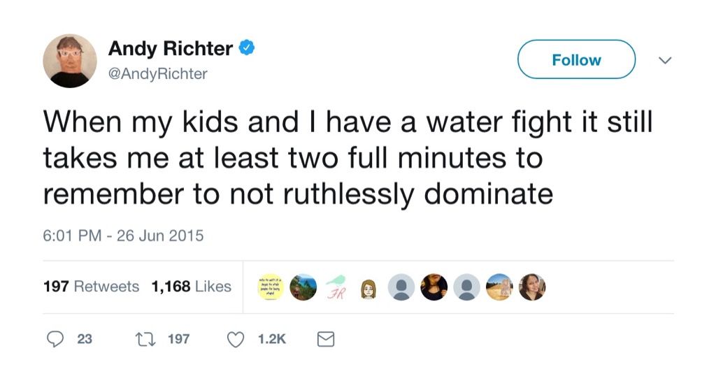 Andy Richter 재미있는 트윗