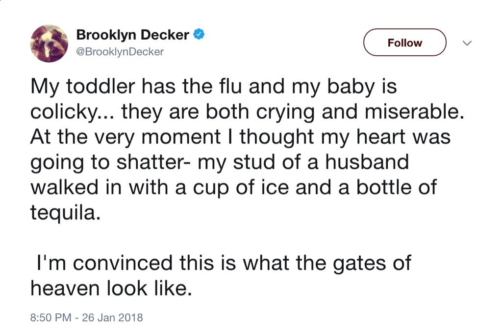 Đoạn tweet hài hước của Brooklyn Decker