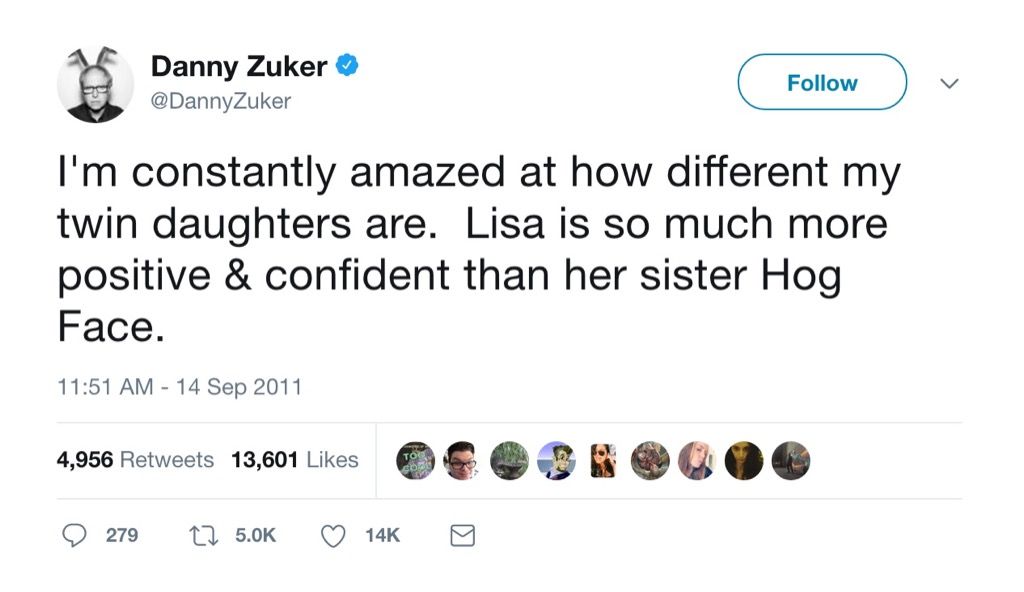Danny Zuker vtipný tweet
