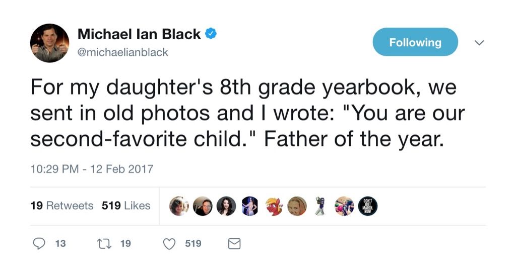 Michael Ian Black grappige tweet