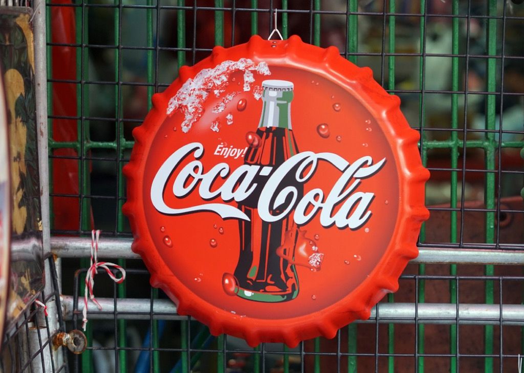 etichetta di coca cola