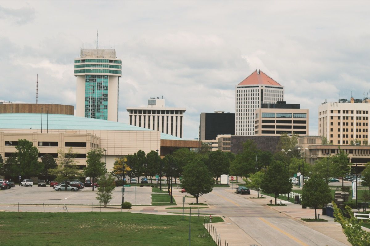 fotografie panorámy mesta Wichita v Kansase