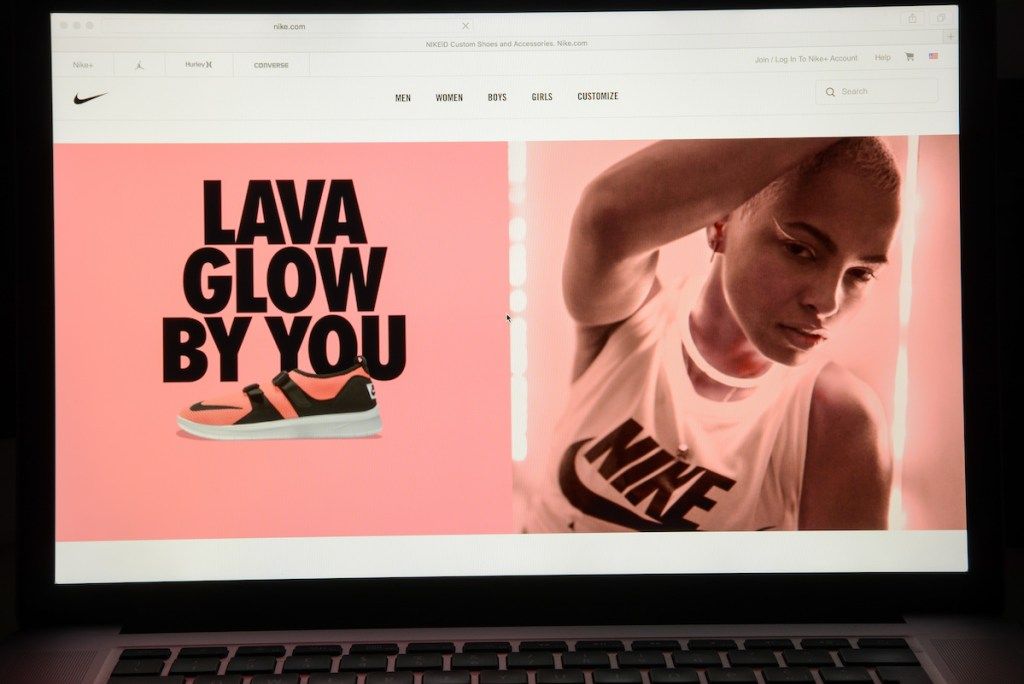 Уебсайт на Nike