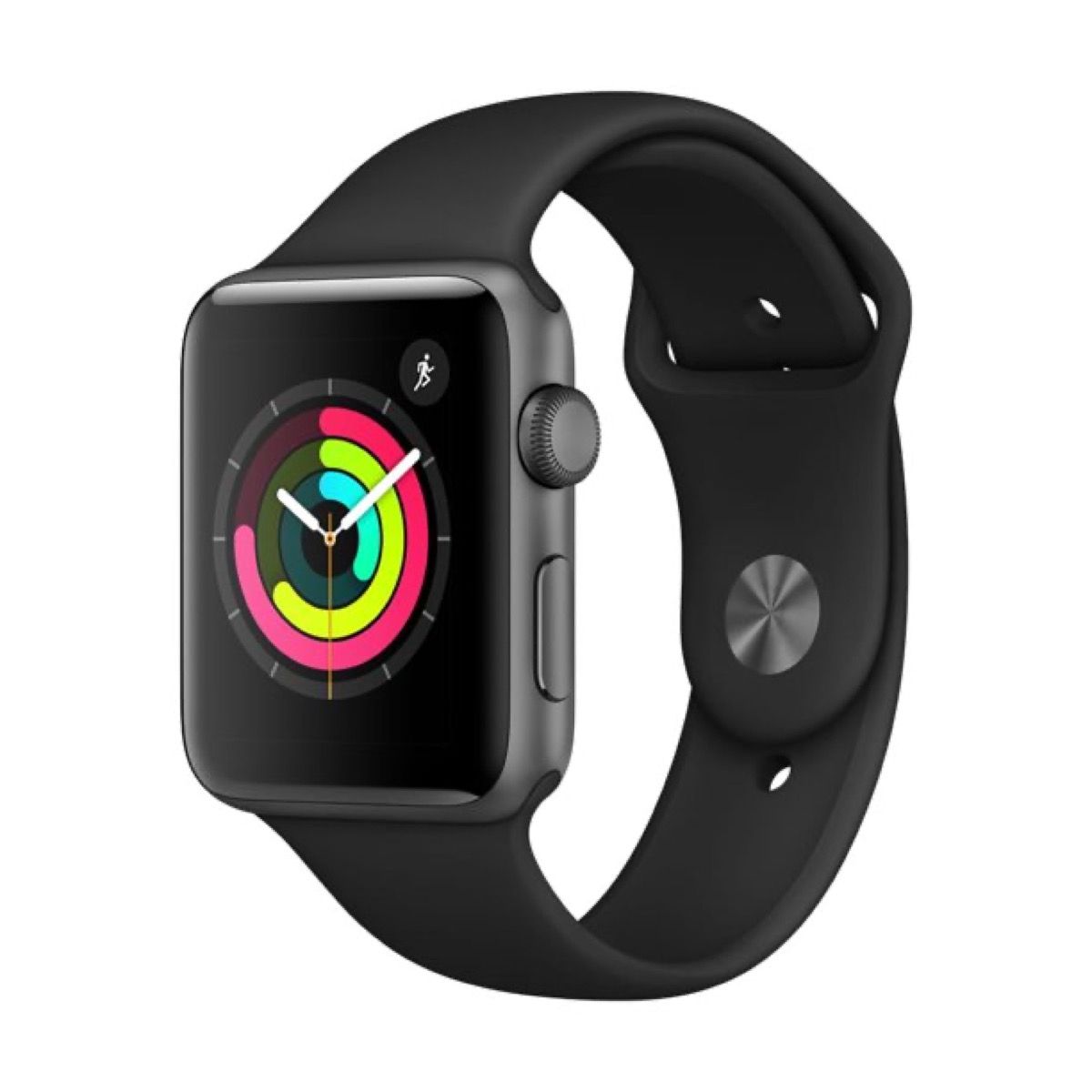 Apple hodinky s černým páskem