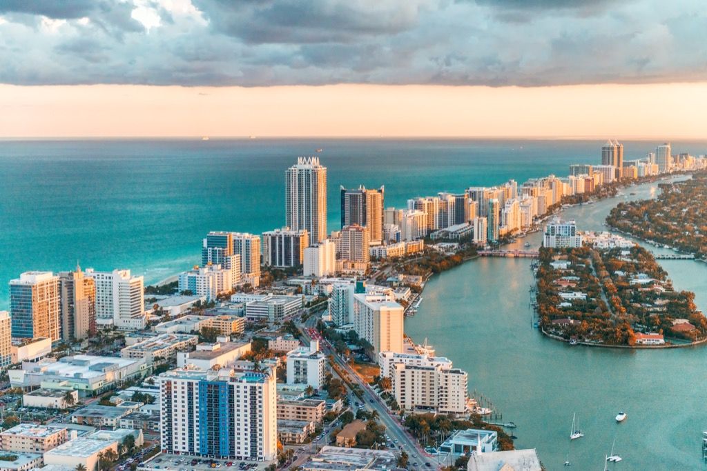 フロリダ州マイアミの航空写真