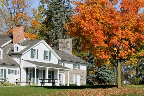   Diseño de casa de campo de otoño
