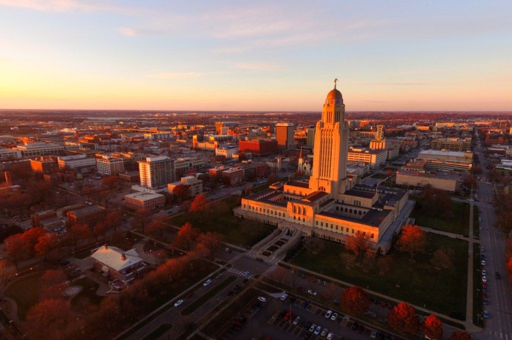 Lincoln edificios de la capital del estado de Nebraska