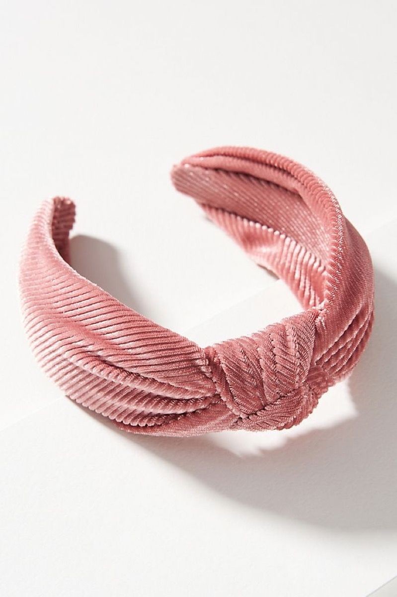 roze fluwelen hoofdband