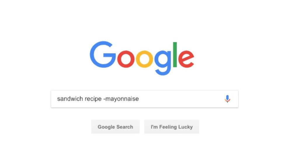 vyhledávání receptů google - triky google