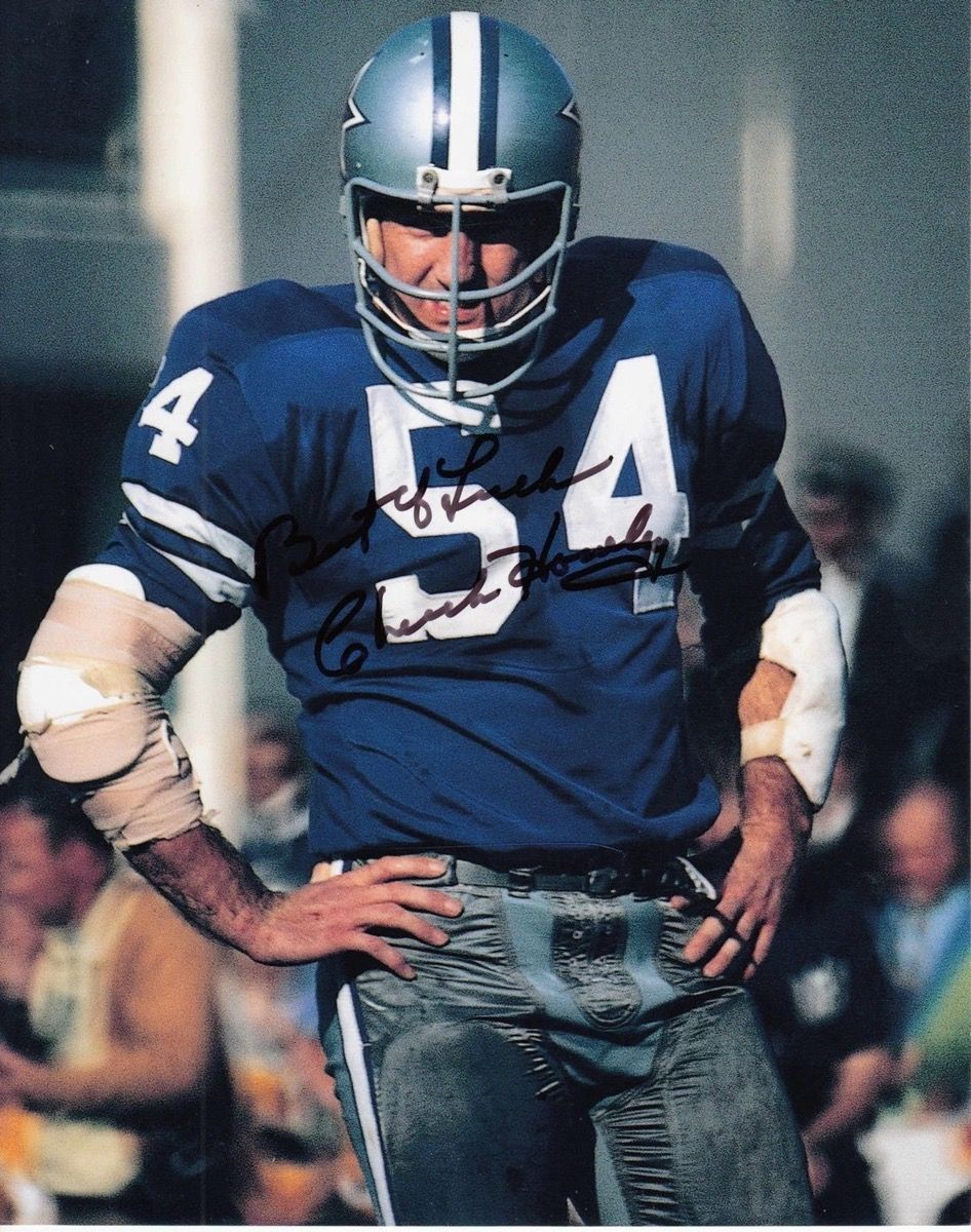 ภาพพร้อมลายเซ็นของ Chuck Howley จาก Dallas Cowboys