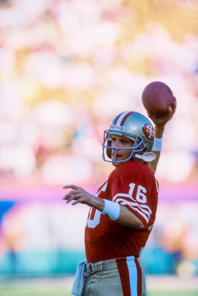 Joe Montana San Francisco 49ers hátvéd az 1989-es Super Bowl-on