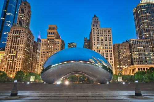   Chicago Illinois om natten