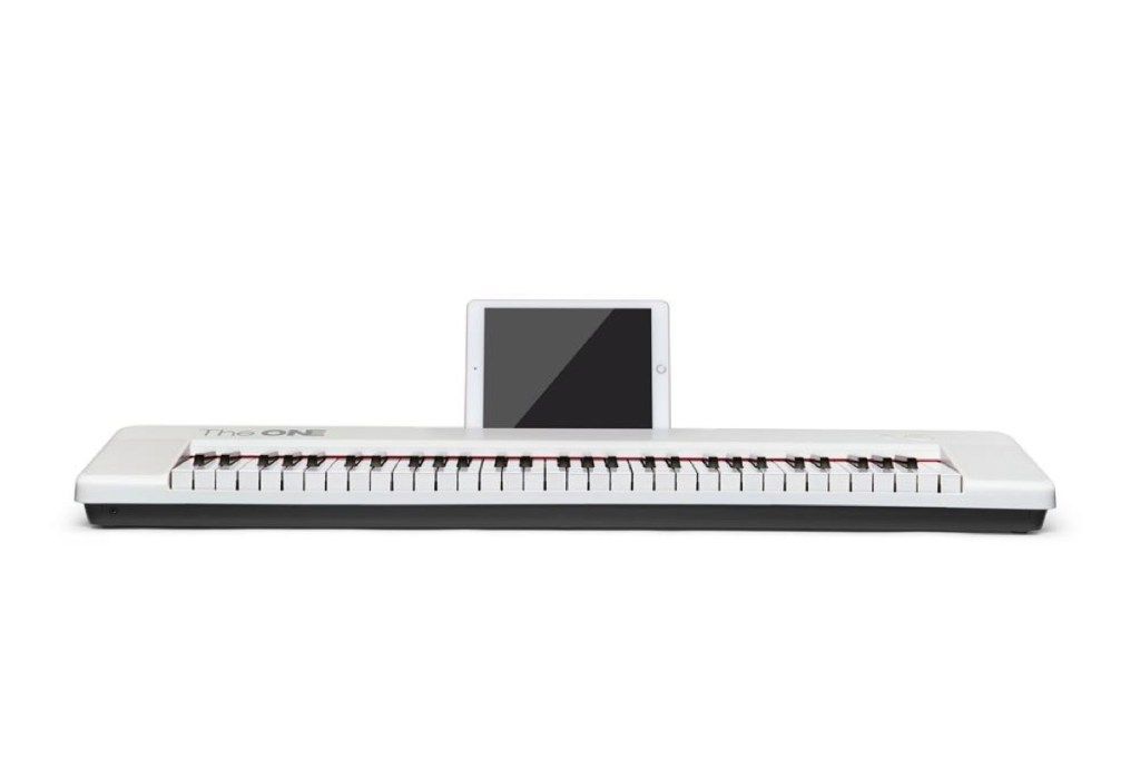 balta klaviatūra su „iPad“