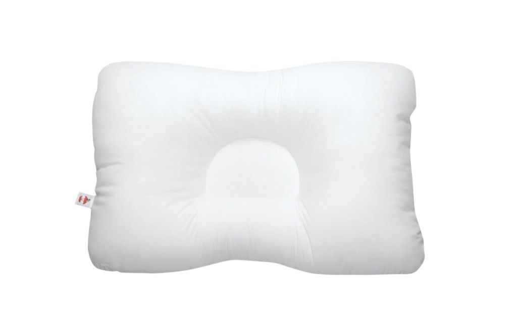 balta pagalvė baltame fone