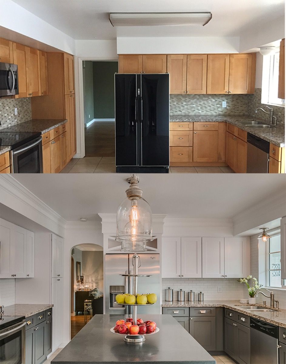virtuvė prieš ir po