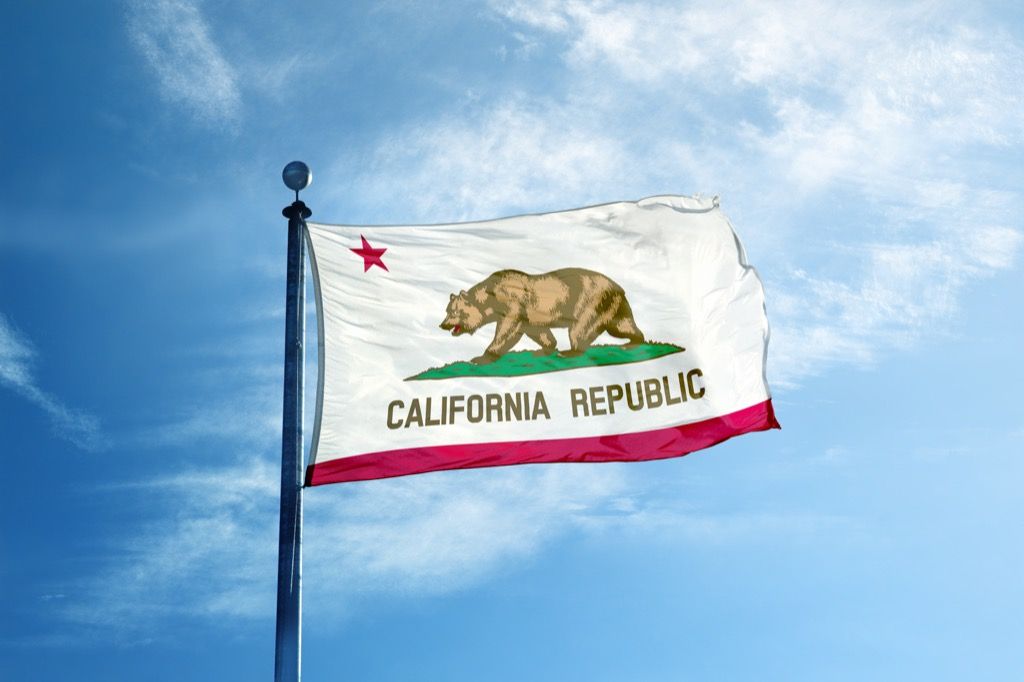 calfornia flagga galna fakta