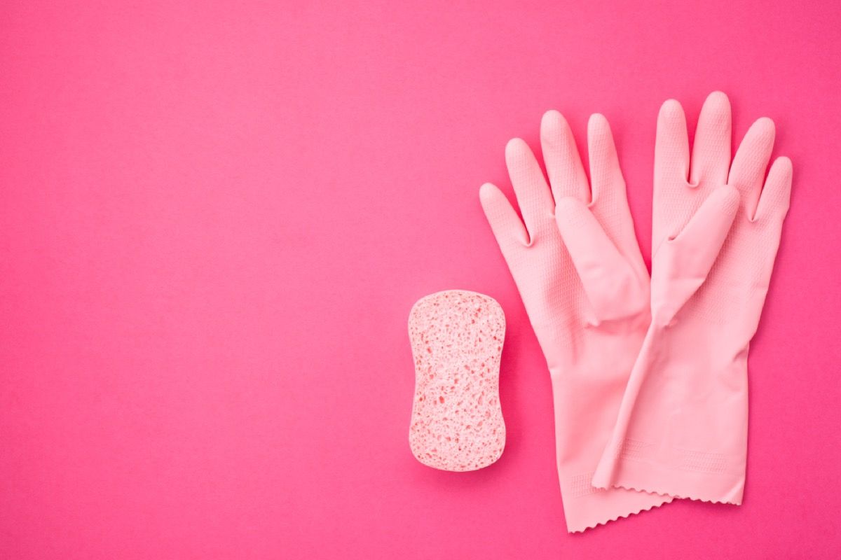 rosa handskar, hur ofta du ska byta ut rengöringsmateriel