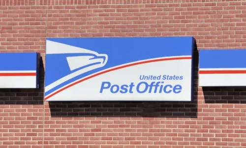   Ein Zeichen für ein Postamt