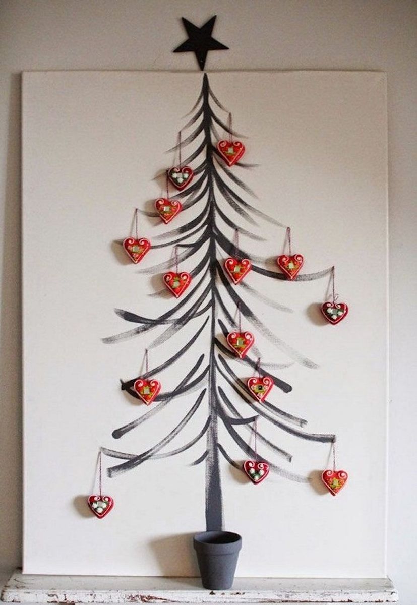 Árbol de Navidad pintado {Alternativas al árbol de Navidad}