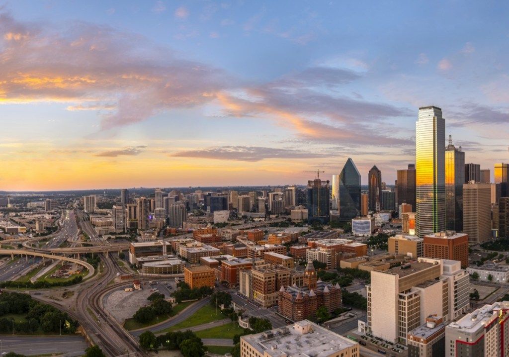 mestno obzorje Dallasa v Teksasu