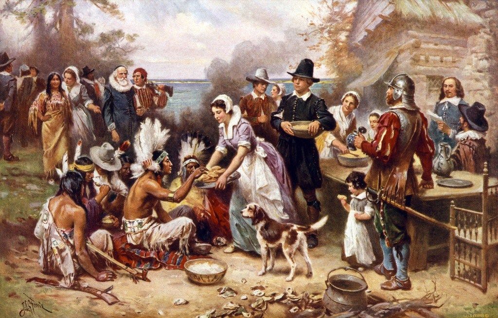 Pintura del primer Día de Acción de Gracias
