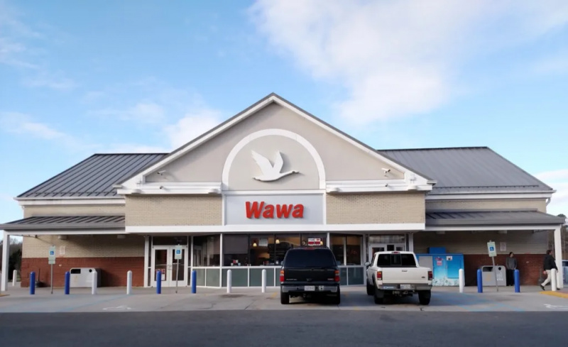   wawa-myymälän ulkoa päiväsaikaan