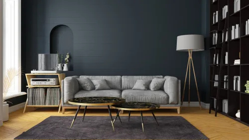   černá barva obývacího pokoje