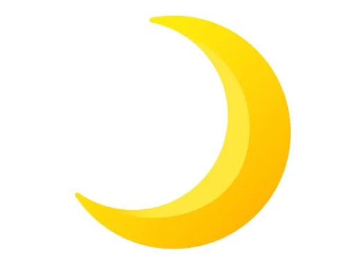   Emoji ng yellow crescent moon