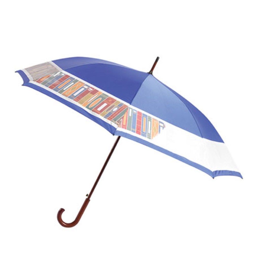 paraguas que cambia de color con diseño de estantería, regalos para los amantes de los libros