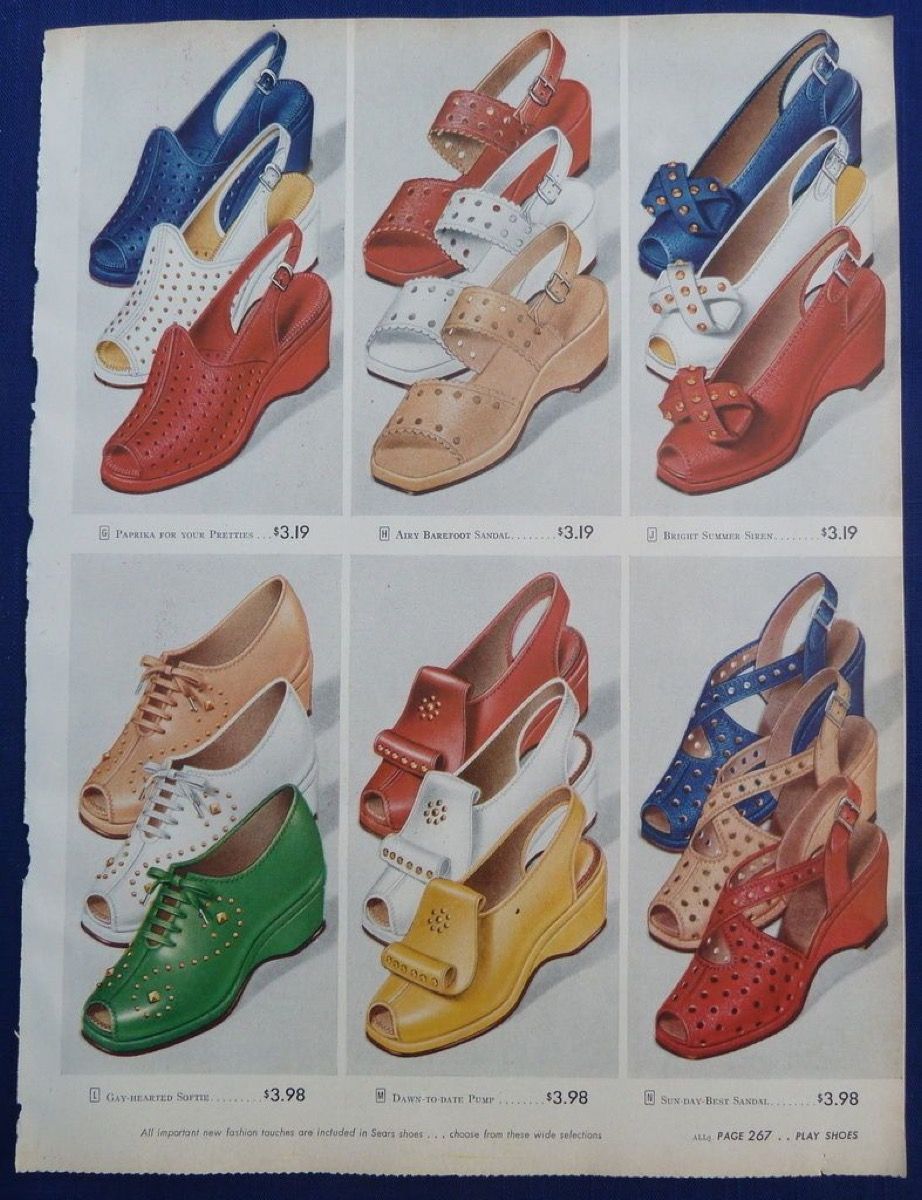 zapatos de cuña-1940