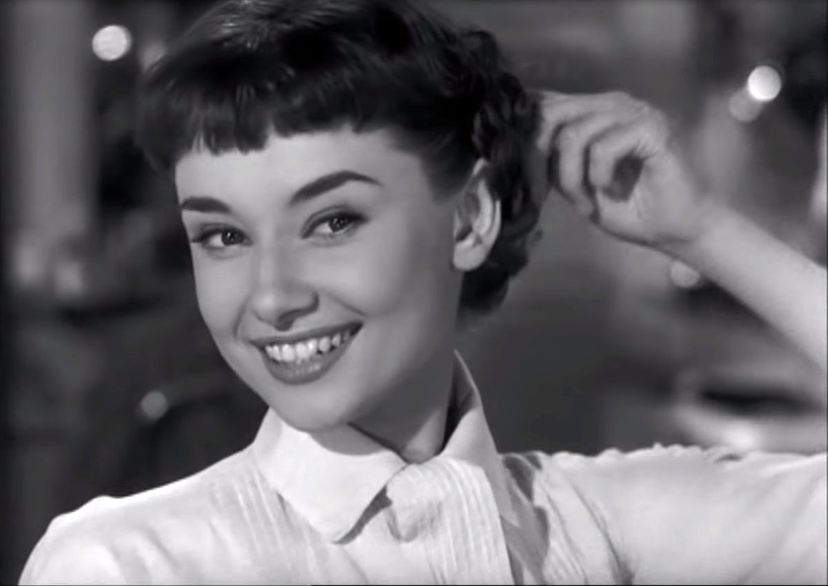 Audrey Hepburn črno-bela fotografija